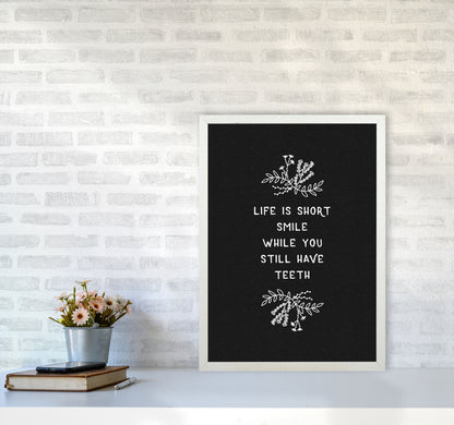 Life Is Short Funny Quote Print By Orara Studio A2 Oak Frame