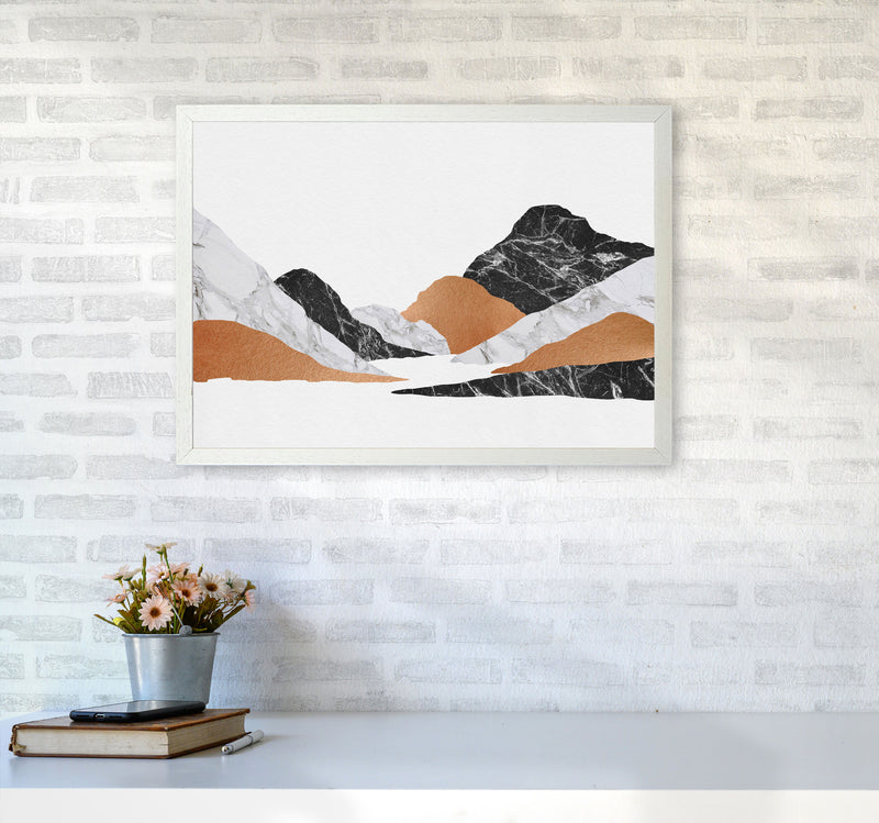 Marble Landscape II Print By Orara Studio, Framed Botanical & Nature Art Print A2 Oak Frame