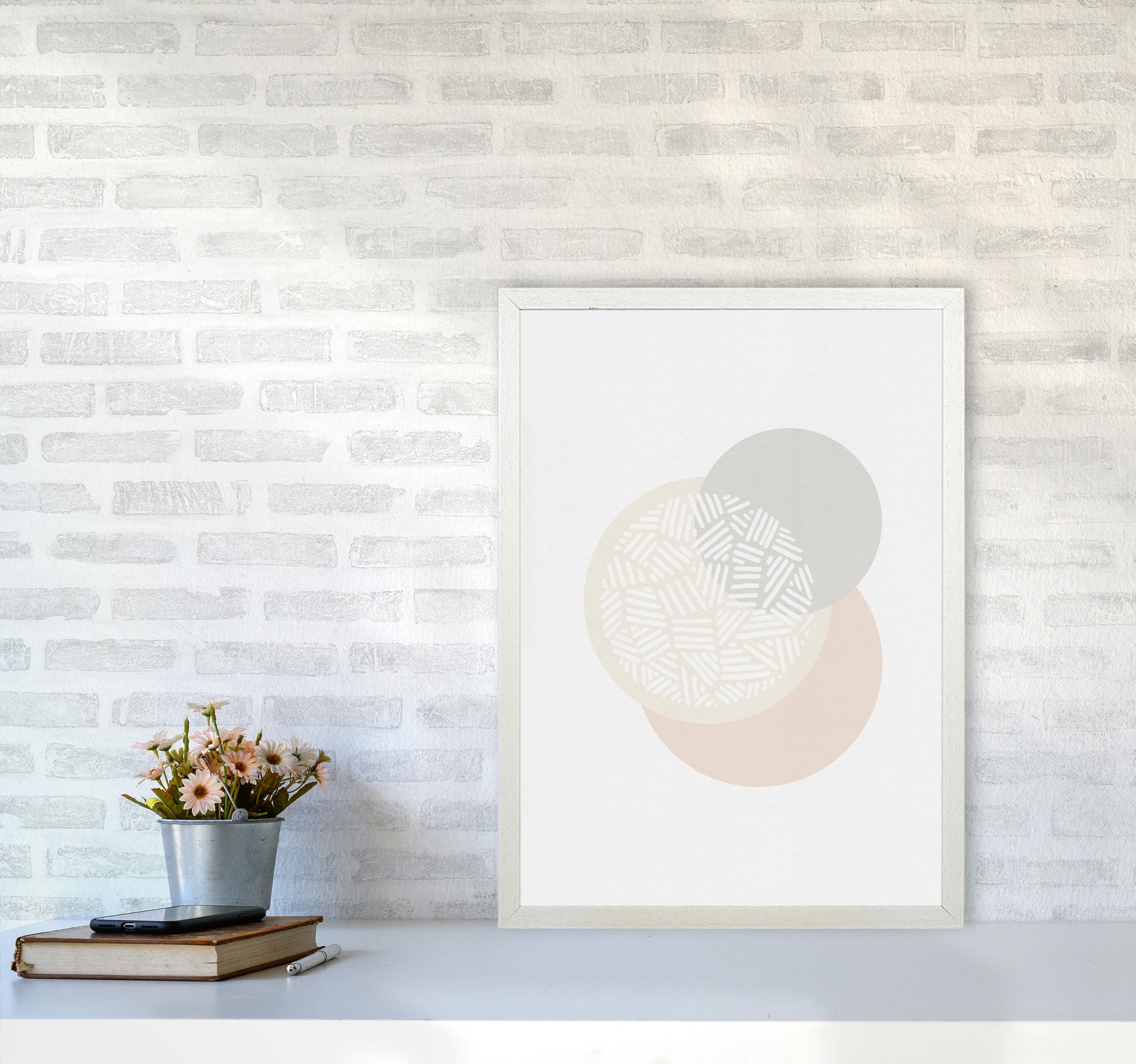 Minimalist Geometric IV Print By Orara Studio A2 Oak Frame