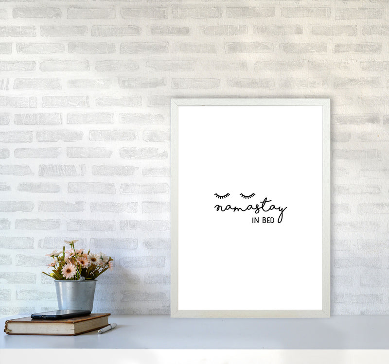Namastay In Bed Bedroom Art Print By Orara Studio A2 Oak Frame