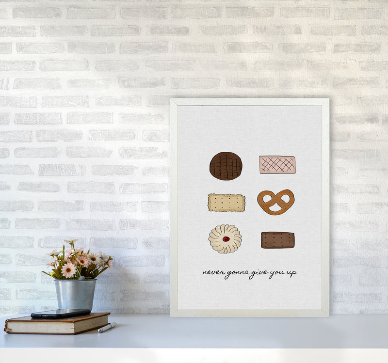 Never Gonna Give You Up Print By Orara Studio, Framed Kitchen Wall Art A2 Oak Frame