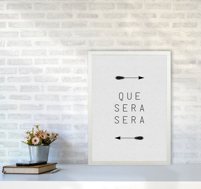 Que Sera Sera Arrow Quote Print By Orara Studio A2 Oak Frame