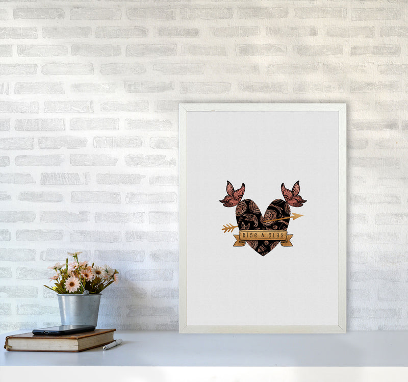 Rise & Slay Steampunk Print By Orara Studio A2 Oak Frame