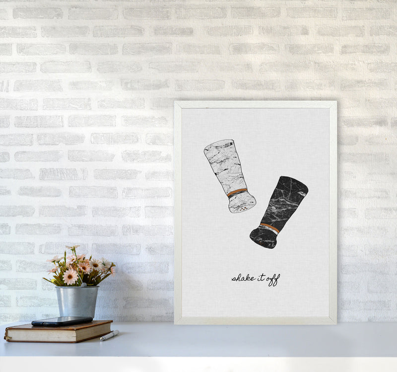 Shake It Off Print By Orara Studio, Framed Kitchen Wall Art A2 Oak Frame