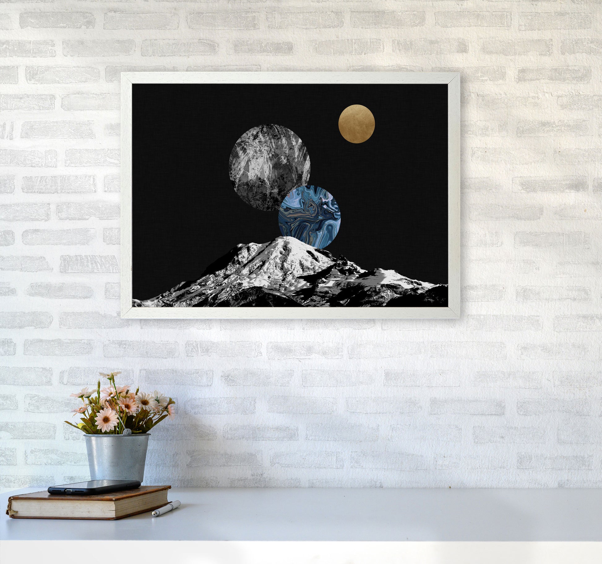 Space II Print By Orara Studio A2 Oak Frame