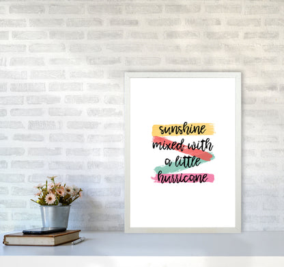 Sunshine Mixed With A Little Hurricane Print By Orara Studio A2 Oak Frame
