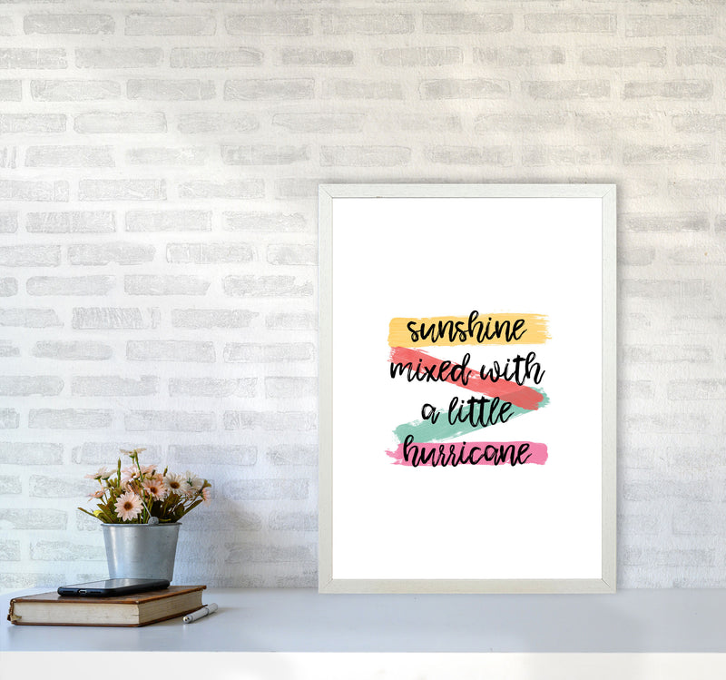 Sunshine Mixed With A Little Hurricane Print By Orara Studio A2 Oak Frame