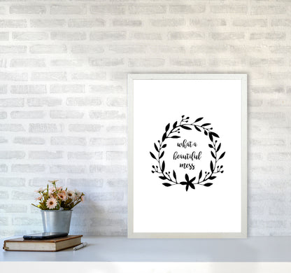 What A Beautiful Mess Illustration Print By Orara Studio A2 Oak Frame