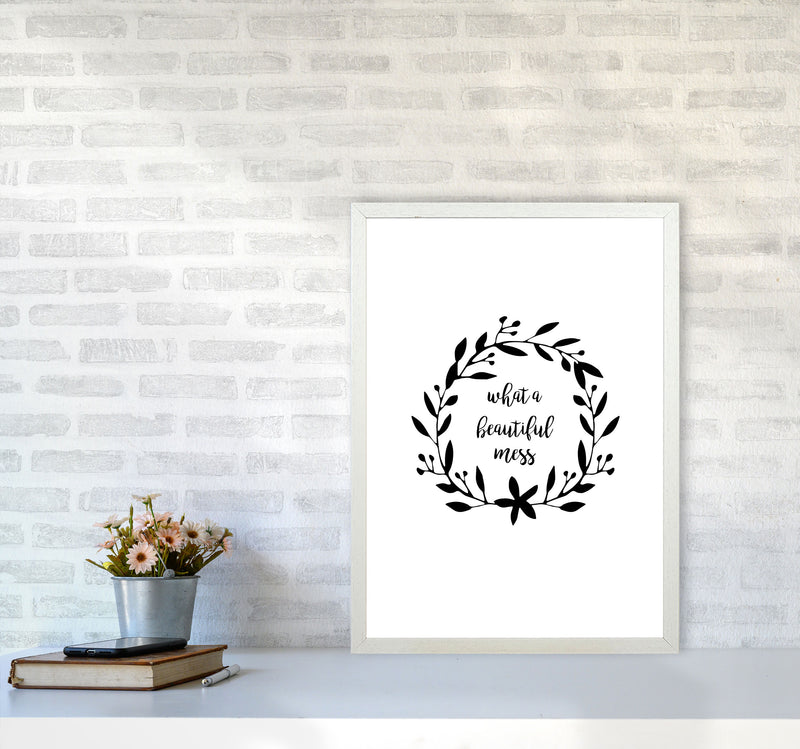 What A Beautiful Mess Illustration Print By Orara Studio A2 Oak Frame