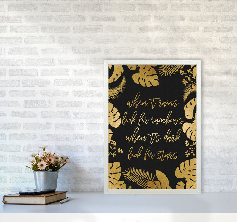 When It Rains Print By Orara Studio A2 Oak Frame