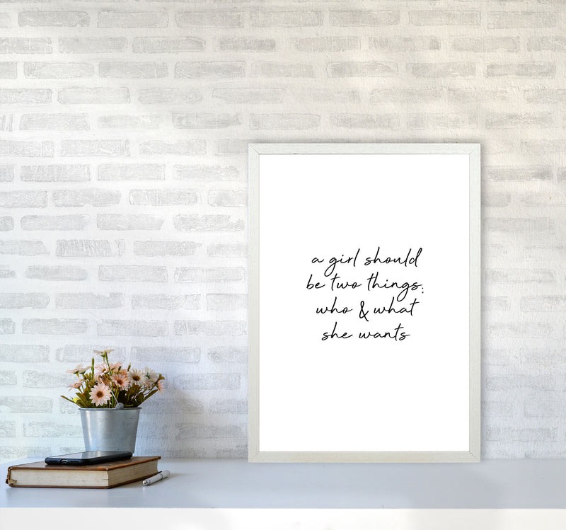 Who & What She Quote Print By Orara Studio A2 Oak Frame