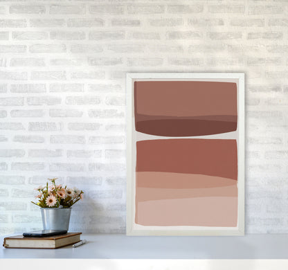 Modern Blush Abstract Art Print by Orara Studio A2 Oak Frame