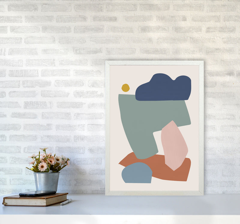 Collage Pastel I Art Print by Orara Studios A2 Oak Frame