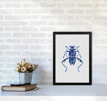 Blue Beetle IV Print By Orara Studio Animal Art Print A3 White Frame