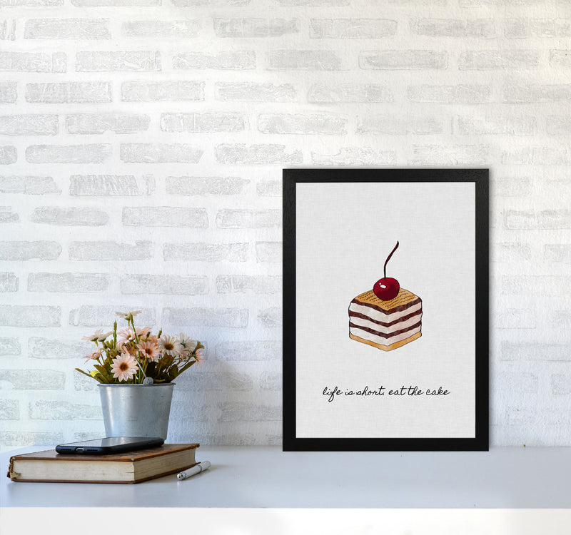 Life Is Short Print By Orara Studio, Framed Kitchen Wall Art A3 White Frame