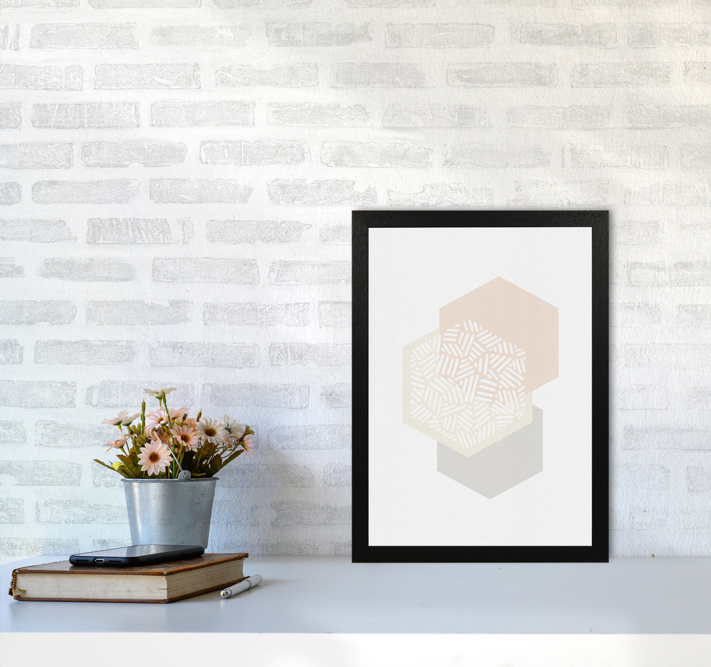Minimalist Geometric I Print By Orara Studio A3 White Frame