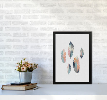Pastel Leaves Print By Orara Studio, Framed Botanical & Nature Art Print A3 White Frame