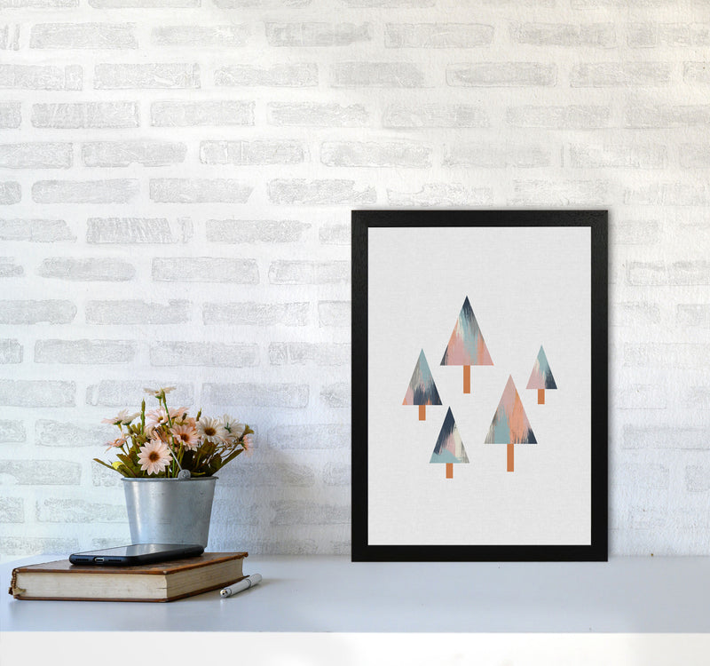 Pastel Trees Print By Orara Studio, Framed Botanical & Nature Art Print A3 White Frame