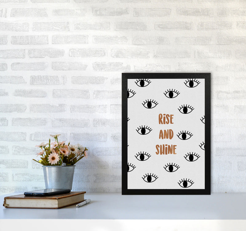 Rise & Shine Bedroom Quote Print By Orara Studio A3 White Frame