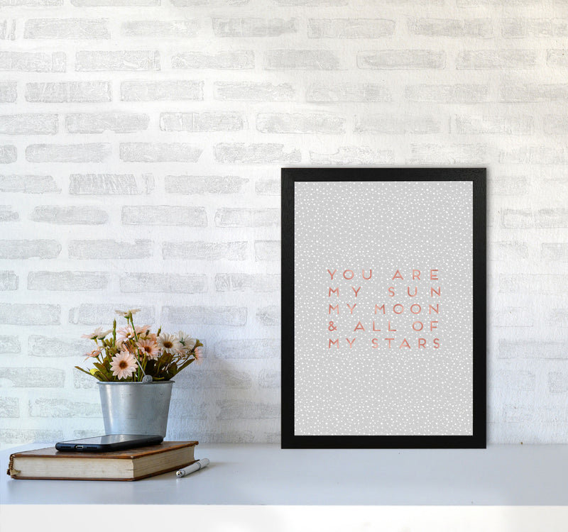 Sun, Moon & Stars Love Quote Print By Orara Studio A3 White Frame