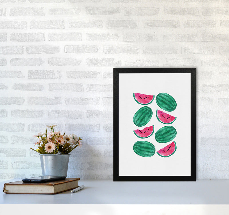 Watermelon Crowd Print By Orara Studio, Framed Kitchen Wall Art A3 White Frame