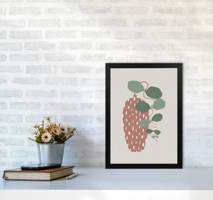 Terrazzo & Leaves Art Print by Orara Studios A3 White Frame
