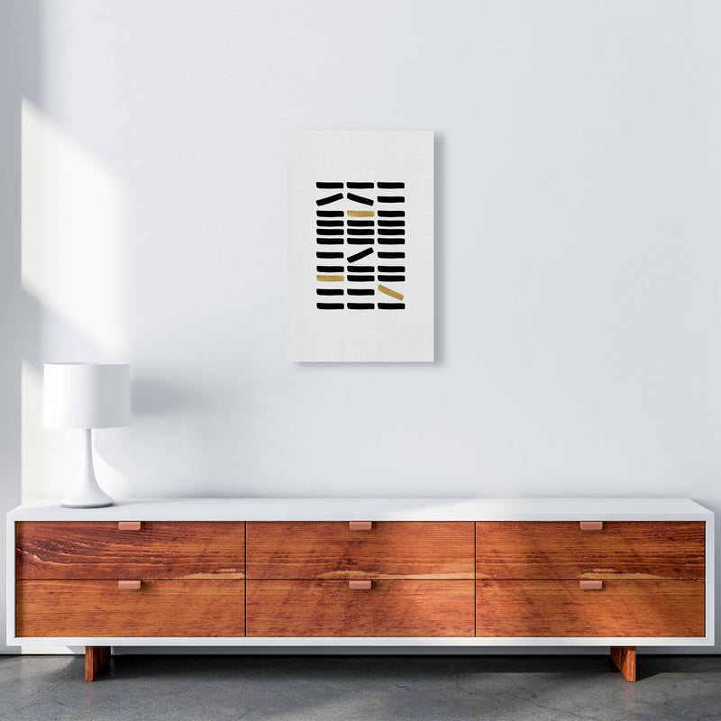 Black And Gold Abstract Print By Orara Studio A3 Canvas