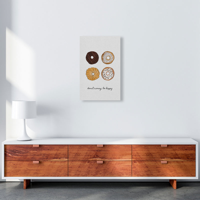 Donut Worry Print By Orara Studio, Framed Kitchen Wall Art A3 Canvas
