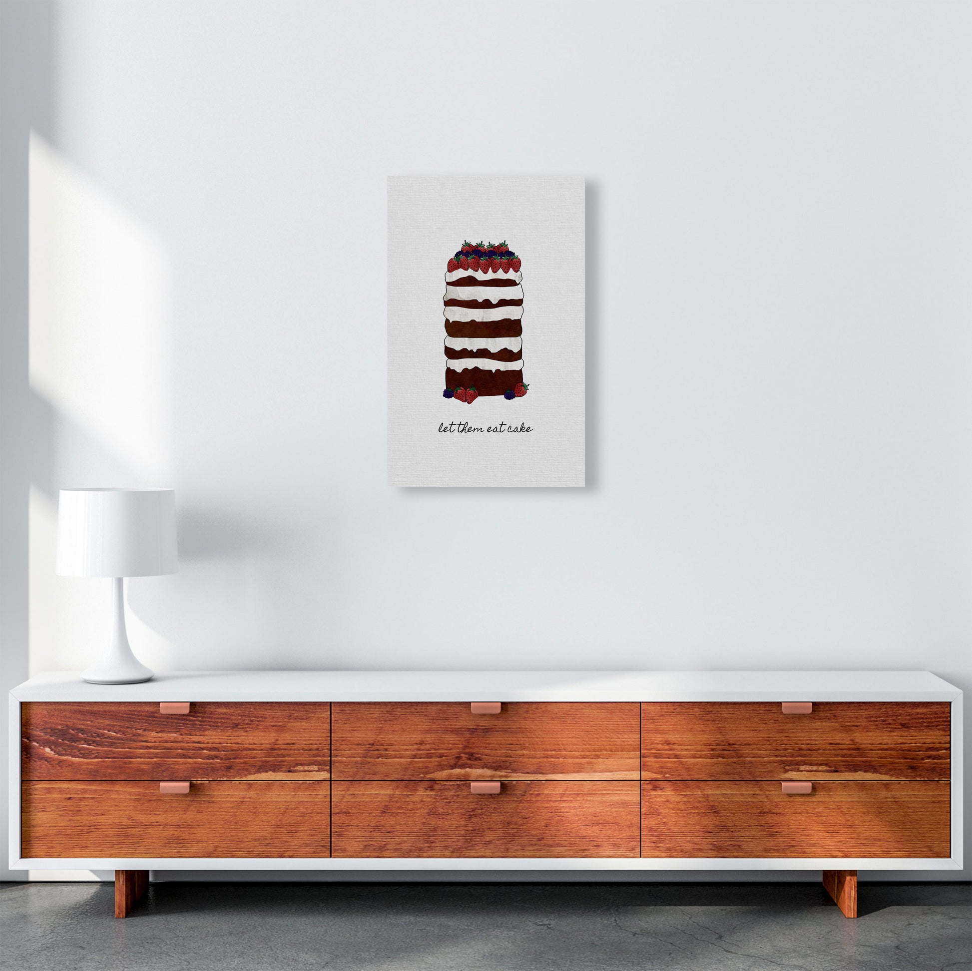 Let Them Eat Cake Print By Orara Studio, Framed Kitchen Wall Art A3 Canvas