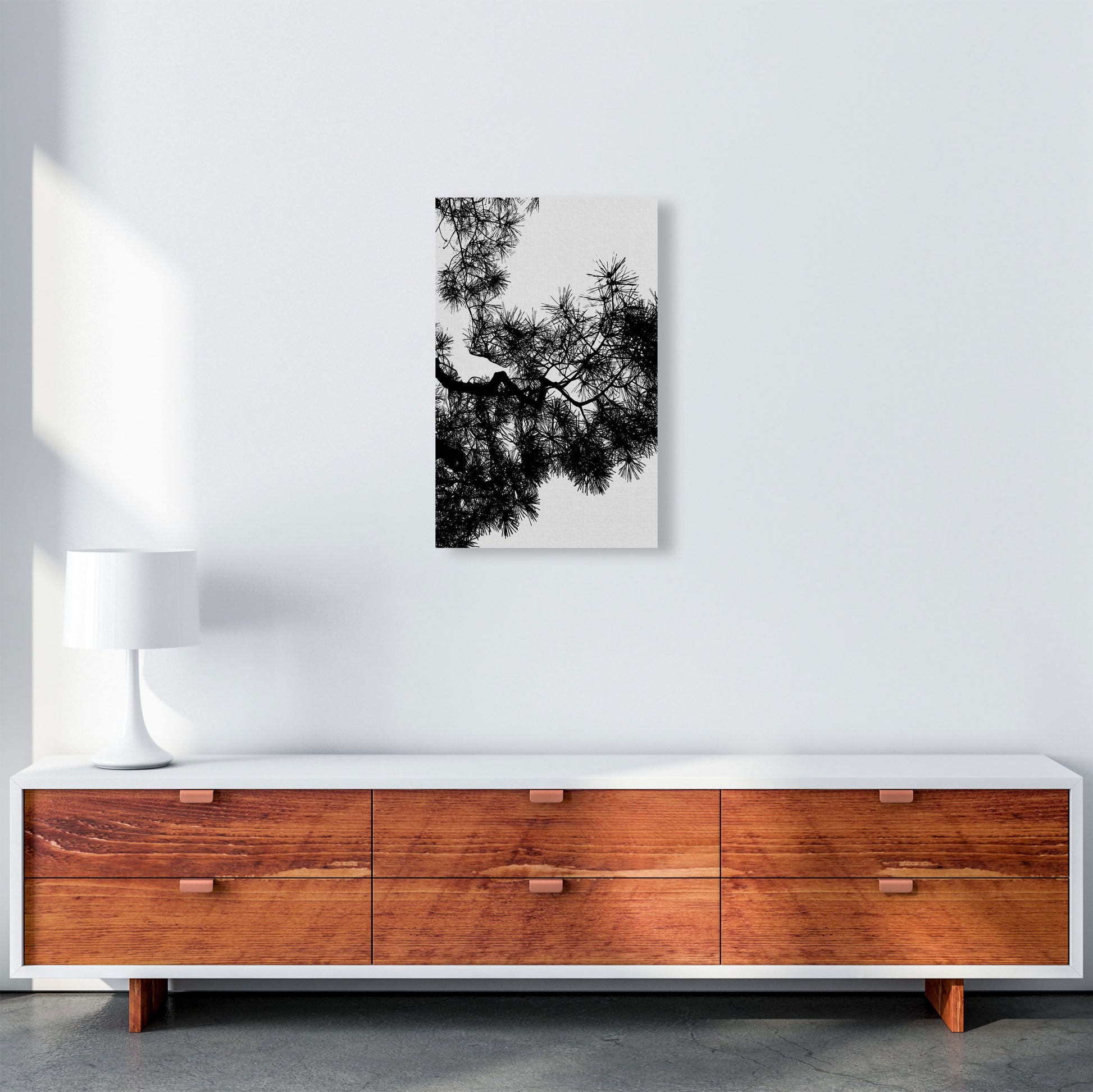 Pine Tree Black & White Print By Orara Studio A3 Canvas