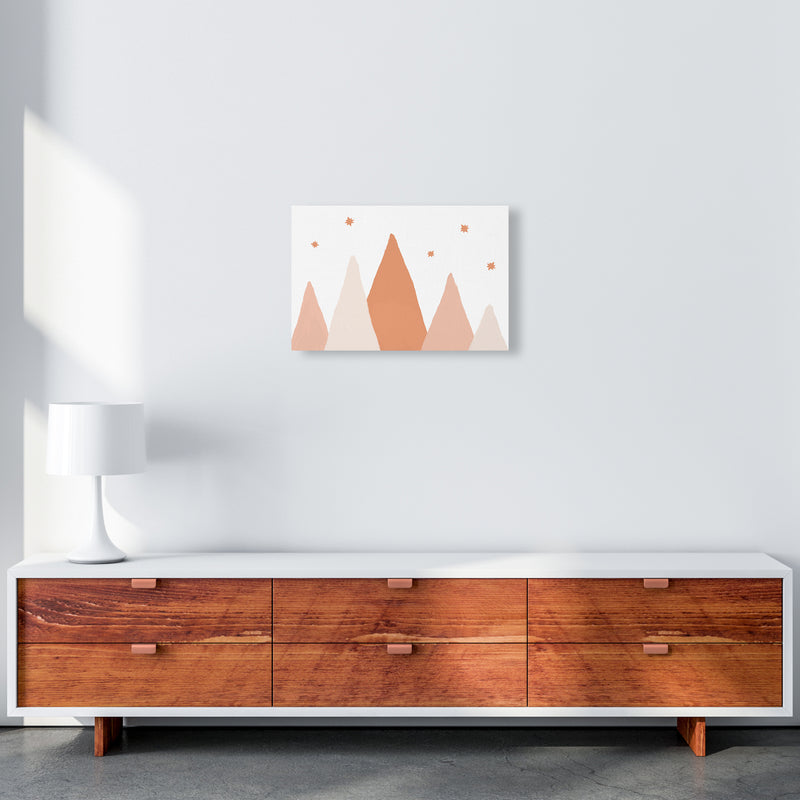 Blush Mountains Christmas Art Print by Orara Studio A3 Canvas
