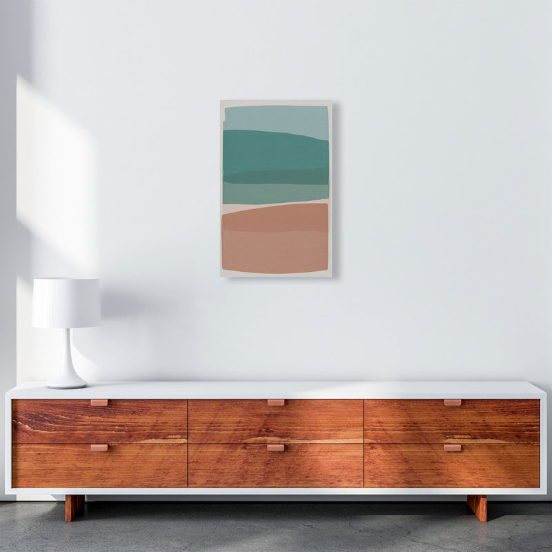Modern Turquoise and Pink Abstract Art Print by Orara Studio A3 Canvas