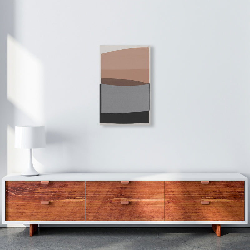 Modern Pink and Grey Abstract Art Print by Orara Studio A3 Canvas