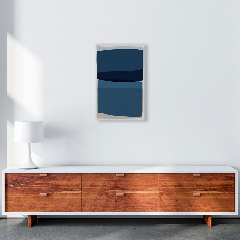 Modern Blue Abstract Art Print by Orara Studio A3 Canvas