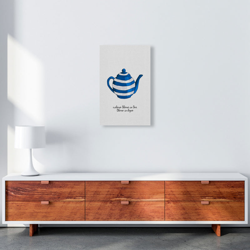 Where There Is Tea Quote Art Print by Orara Studio A3 Canvas