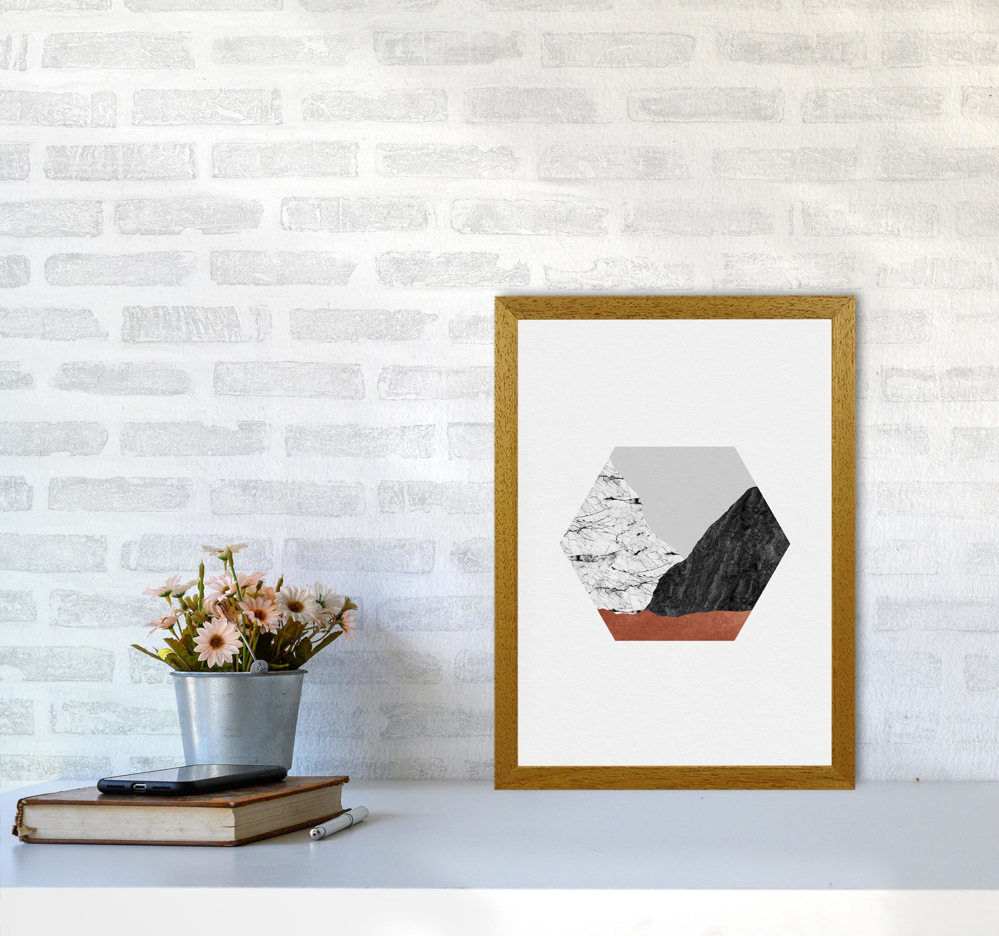 Copper Geometric I Print By Orara Studio A3 Print Only