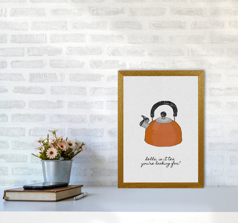 Hello Is It Tea Print By Orara Studio, Framed Kitchen Wall Art A3 Print Only
