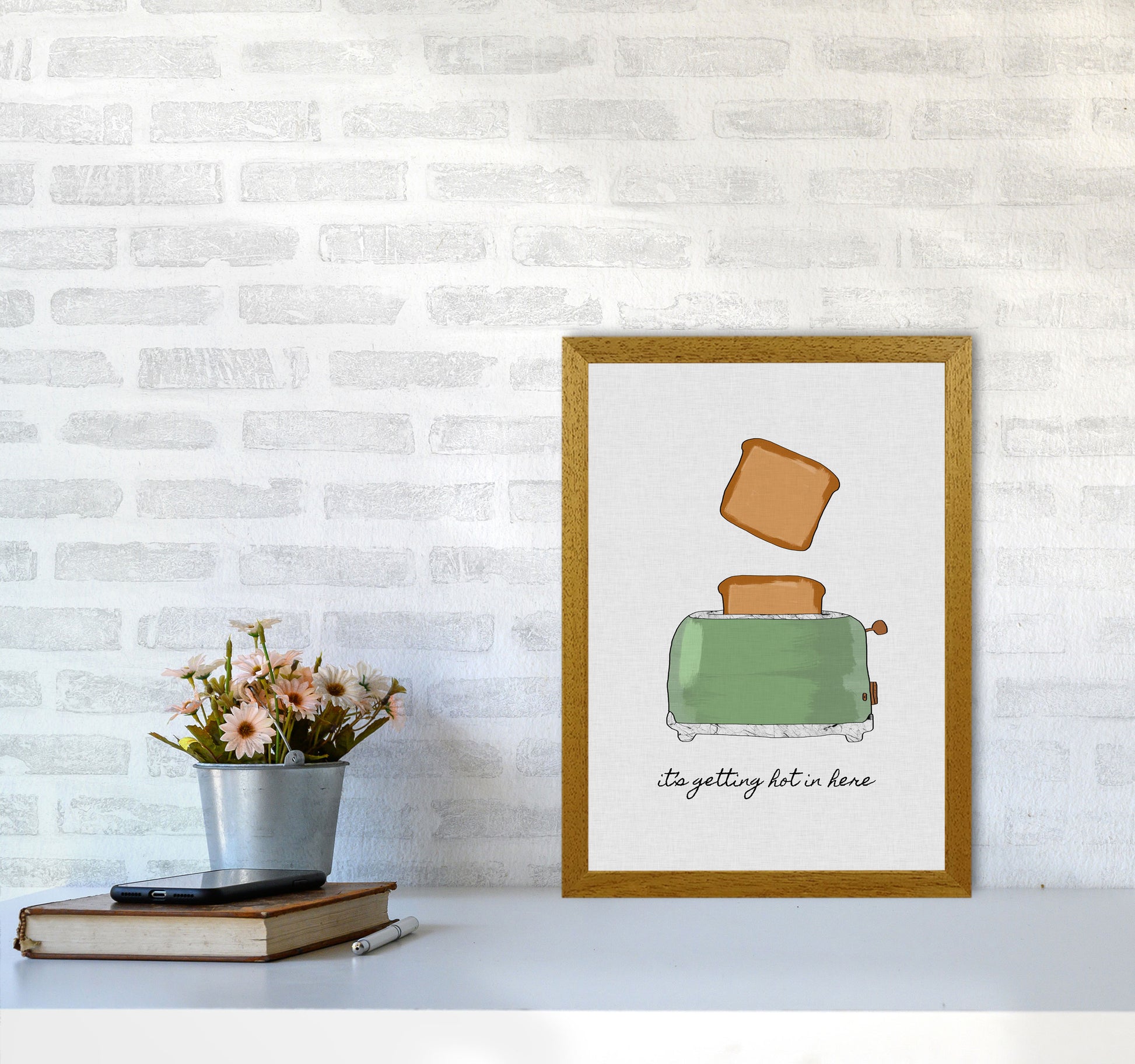 It&#39;s Getting Hot In Here Print By Orara Studio, Framed Kitchen Wall Art A3 Print Only