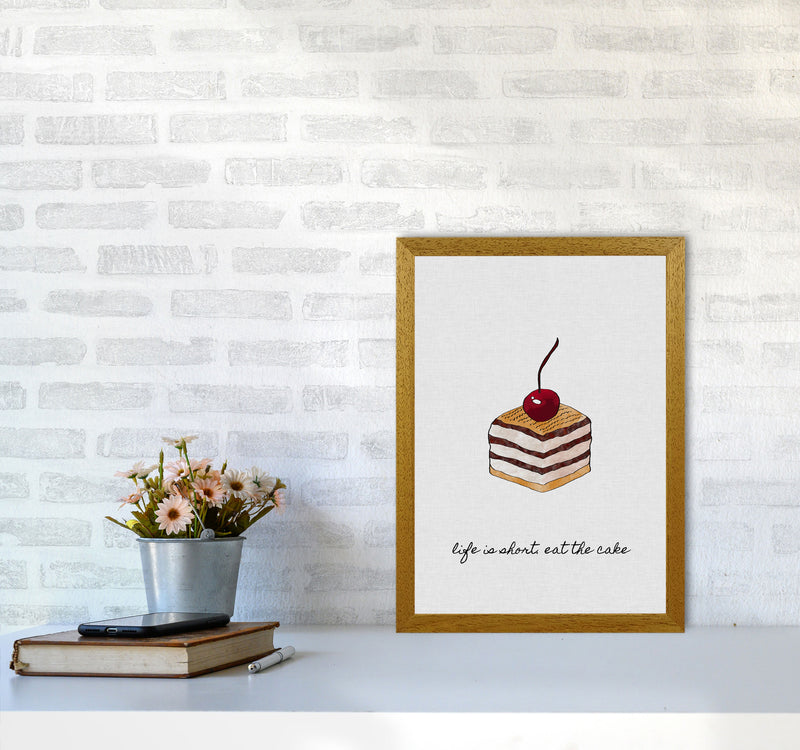 Life Is Short Print By Orara Studio, Framed Kitchen Wall Art A3 Print Only