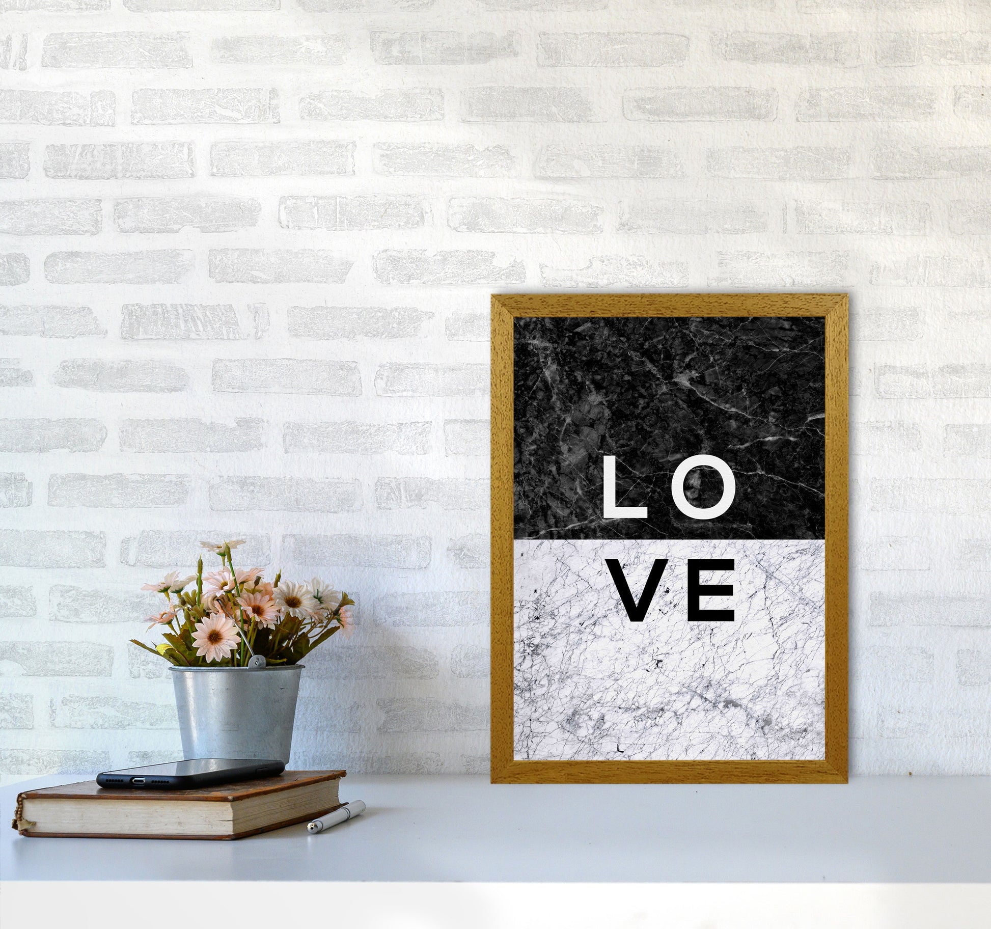 Love Marble Quote Print By Orara Studio A3 Print Only