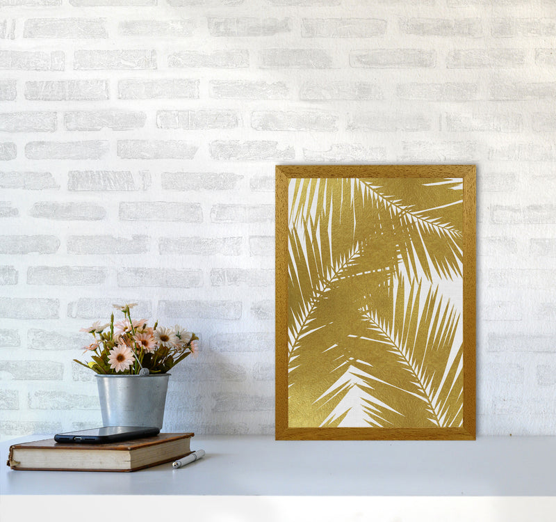 Palm Leaf Gold III Print By Orara Studio, Framed Botanical & Nature Art Print A3 Print Only