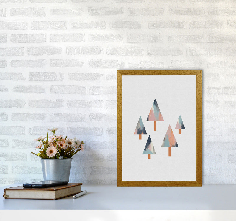 Pastel Trees Print By Orara Studio, Framed Botanical & Nature Art Print A3 Print Only