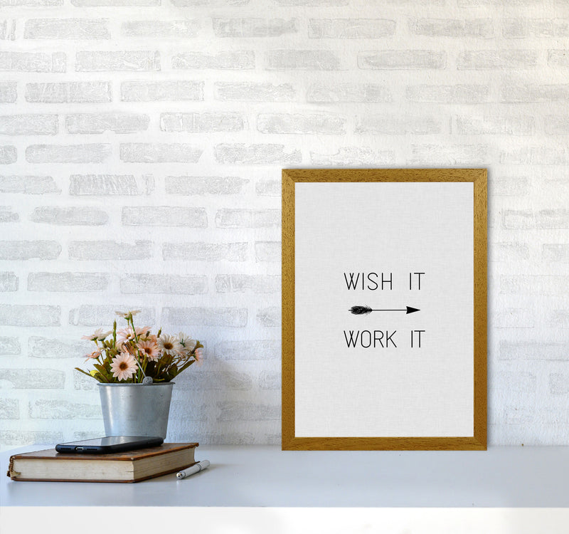 Wish It Work It Arrow Quote Print By Orara Studio A3 Print Only