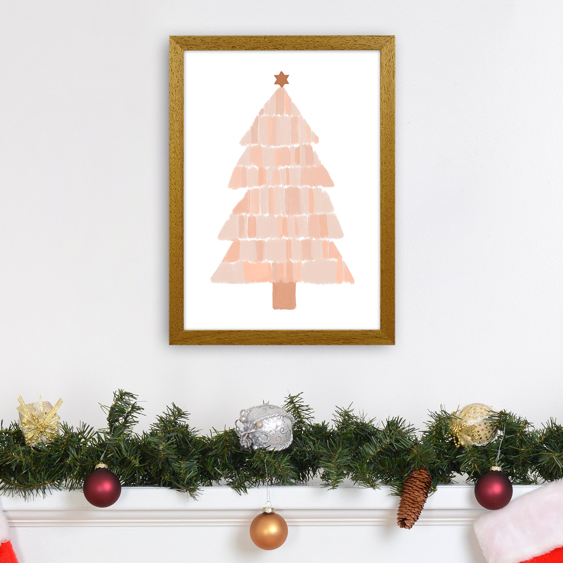Christmas Tree Painting Christmas Art Print by Orara Studio A3 Print Only