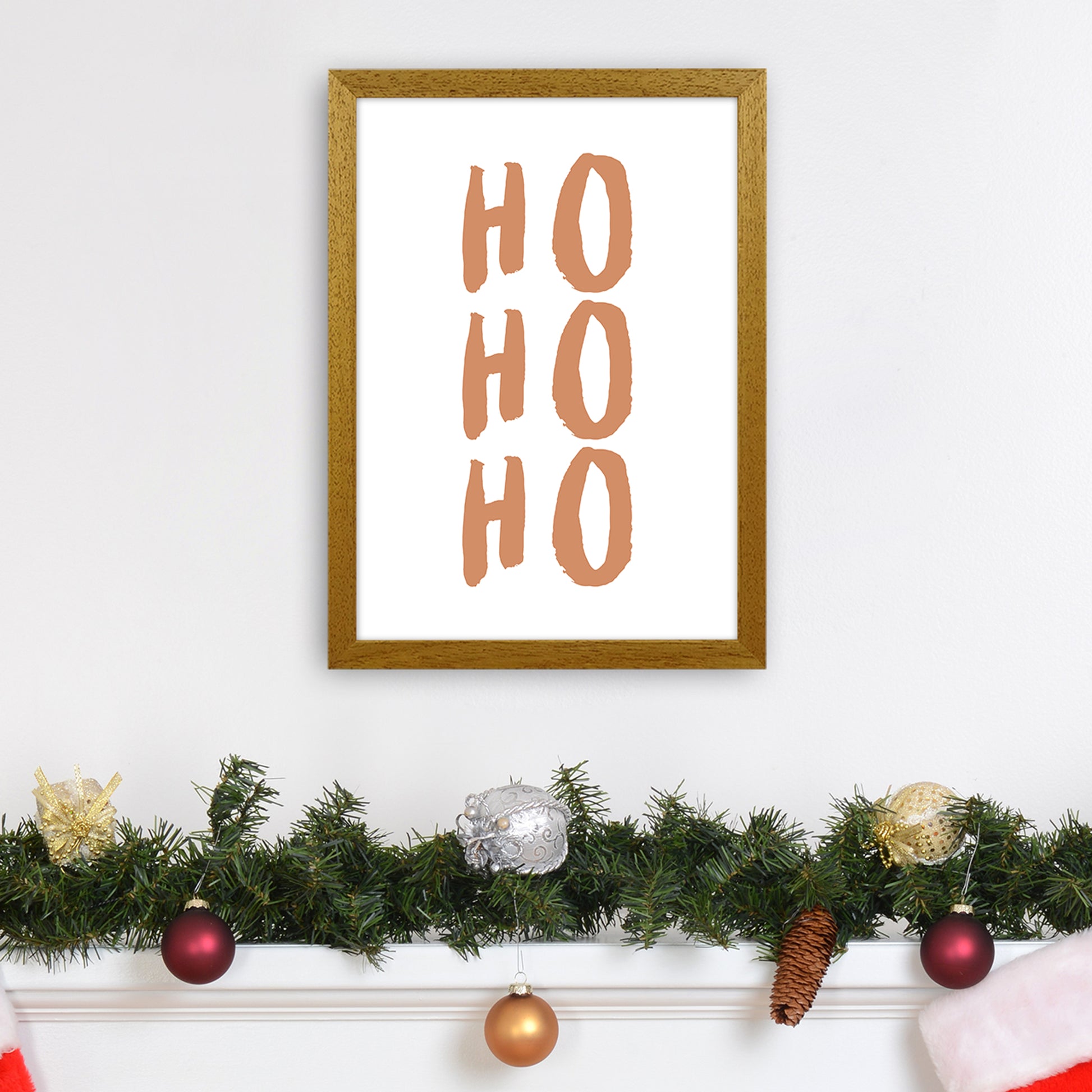Ho Ho Ho Christmas Art Print by Orara Studio A3 Print Only