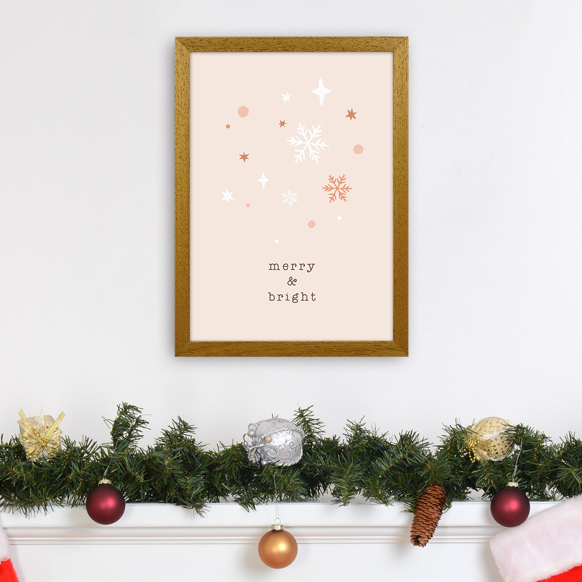 Merry & Bright Christmas Art Print by Orara Studio A3 Print Only