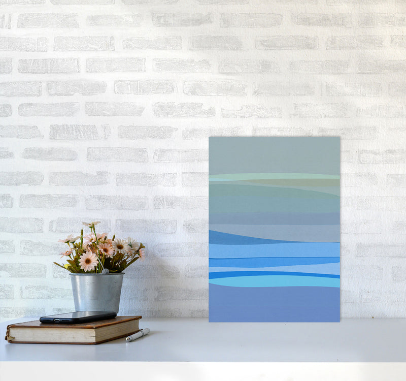 Blue Abstract I Print By Orara Studio A3 Black Frame