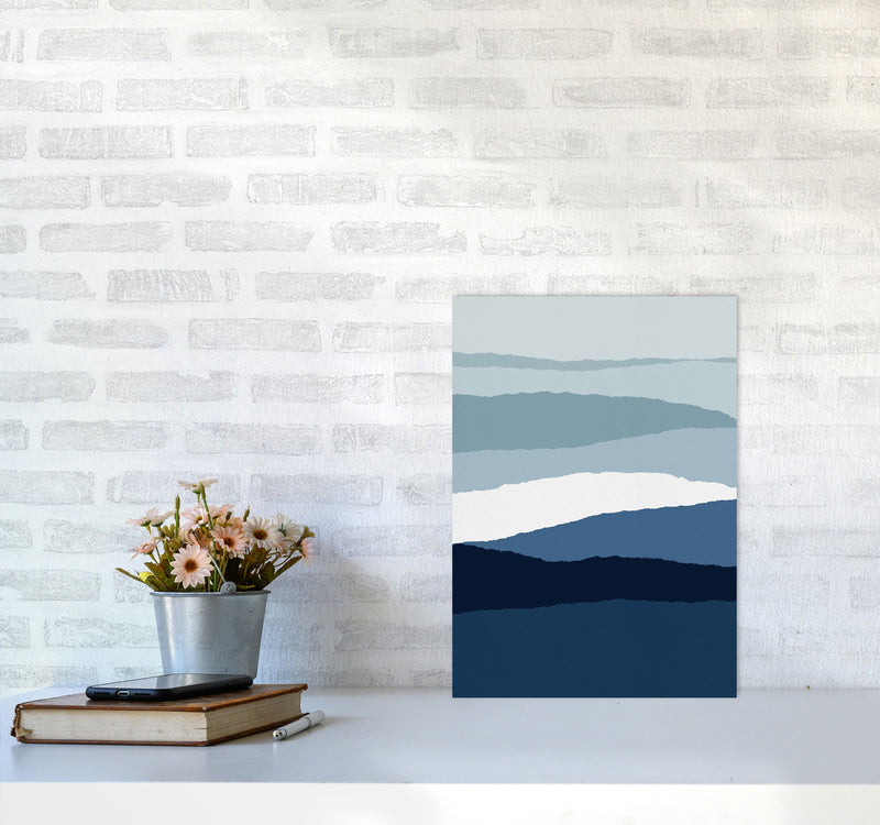 Blue Abstract II Print By Orara Studio A3 Black Frame