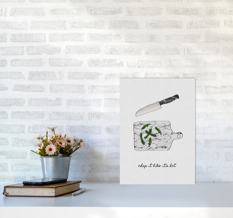 Chop It Kitchen Quote Print By Orara Studio, Framed Kitchen Wall Art A3 Black Frame