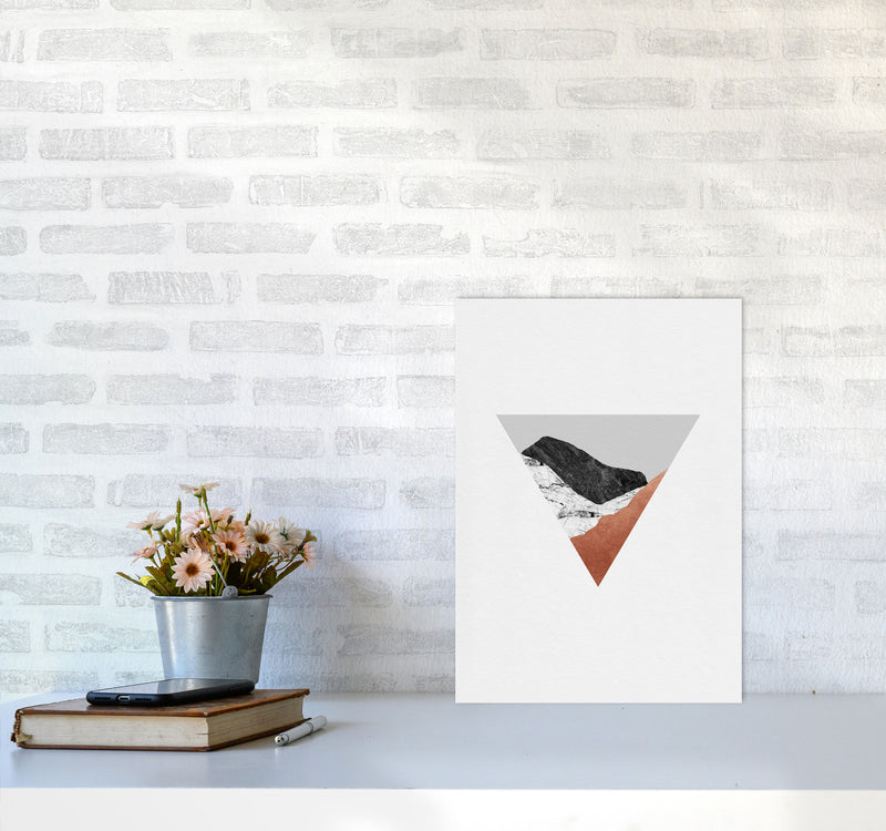 Copper Geometric II Print By Orara Studio A3 Black Frame